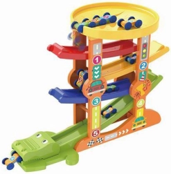 Racerbane krokodille med små biler og affyrer