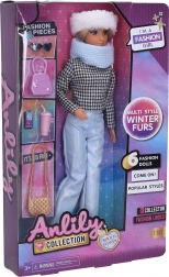 Modeldukke med tilbehør 29 cm