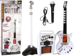 Sæt elektrisk guitar med mikrofon