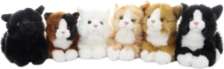 Plysbamse kat liggende 30 cm