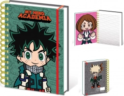 my hero academia chibi notesbog a5 med spiralindbinding