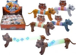 optrækkelig tiger med lys 13 cm