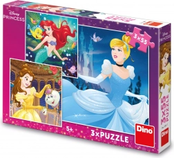 Puslespil DISNEY PRINCESS 3×55 brikker