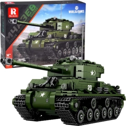 Reobrix byggesæt tank SHERMAN M4A3E8 – licenseret WORLD OF TANKS, 836 dele