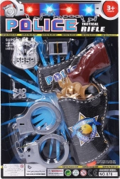 Politisæt med pistol og håndjern 23 cm