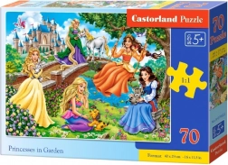 Puslespil 70 brikker – prinsesser i haven