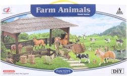 Sæt med husdyr fra gården