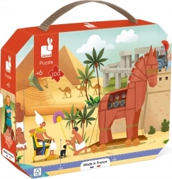 Panoramapuslespil i kuffert antikken og mytologi 100 brikker