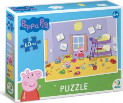 Puslespil Peppa Pig – leg i børneværelset, 60 brikker