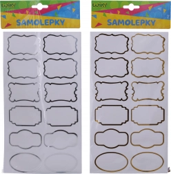 Klistermærker 14x25,5 cm til krydderiglas, navneskilte ramme