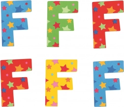 Bigjigs Toys træbogstav F med stjerner