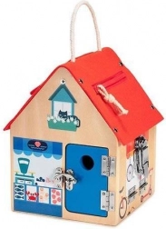 Lilliputiens træmanipulationshus med låse og ræv 3+