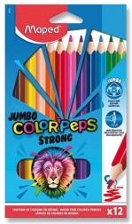 Farveblyanter MAPED Color'Peps Strong Jumbo 12 stk.