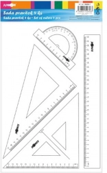 sæt linealer 4 stk transparent