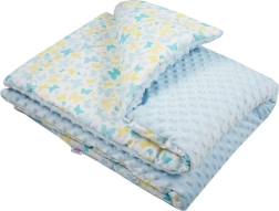 Babytæppe af minky med fyld New Baby blå 80 × 102 cm