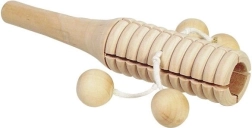 Akustisk træblok med fire kugler