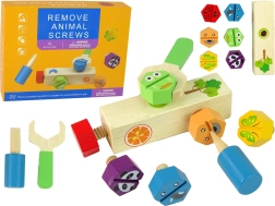 Træskruningssæt med dyremotiver