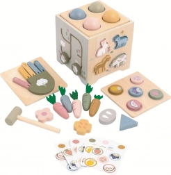 Multifunktionel træ aktivitetskube gård 2Kids Toys