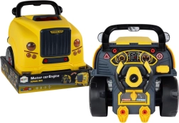 Børne-montagebus – gul værkstedsbus med motor til at skille ad