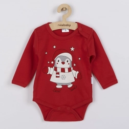 Babybody med lange ærmer Winter Penguin