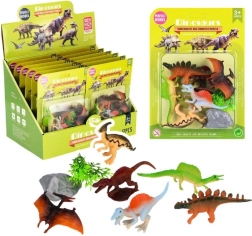 Sæt dinosaurer – gummifigurer til børn fra 3 år, mix af modeller og farver