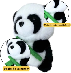 Plys-panda med bambus 18 cm