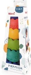 Pastelfarvet sensorisk pyramide til babyer