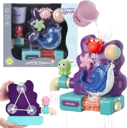 Woopie badlegetøj med fontæne og lille delfin til badekar