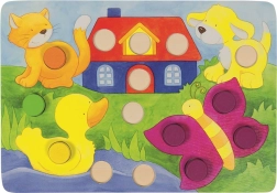 GOKI Indsætningsspil med terning Farver