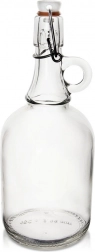 Glasflaske med clips 1 l
