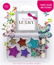 Lukky glitrende cremede øjenskygger med applikator