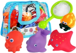 Sæt med havdyr til badet med net