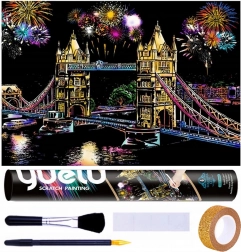 Skrabe billede London Tower Bridge 75x52 cm