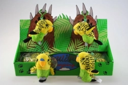 Plys undulat gul nøglering