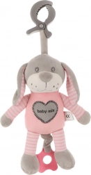 Undervisende spillende plysbamse med klips BABY MIX hund pink