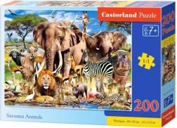 Puslespil 200 brikker – Savanna Animals