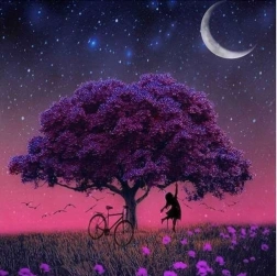 Diamantmaling 5D – træ, sæt 30 × 30 cm