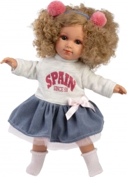 Realistisk dukke Llorens Elena med blødt tekstilkrop - 35 cm