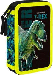 Dobbeltetui skolepenalhus Premium Dinosaur