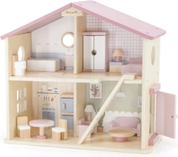 Viga PolarB stort dukkehus i træ, 17 dele