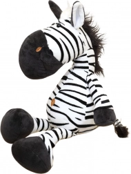 Plysbamse Zebra sort/hvid 25 cm