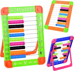 Farverigt skole-abakus i plast til børn