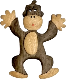 Træmagnet til køleskab – abe 2Kids Toys