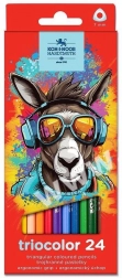 Trekantede farveblyanter Koh-i-Noor Triocolor 24 stk