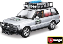 Metalmodelbil 1:24 RANGE ROVER, sølvfarvet