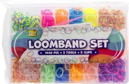 Sæt Loom-elastikker til flettede armbånd 1440 stk. i kuffert
