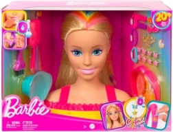 Barbie stylinghoved neon regnbue blondt hår