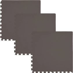 Skummåtte HUMBI 180 × 60, store vandtætte puslespil, sikker, 3 stk., brun