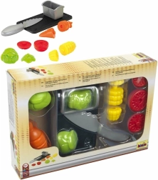 Grøntsagssæt med skærebræt og kniv