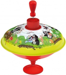 Klassisk snurretop med Muldvarpen-motiv